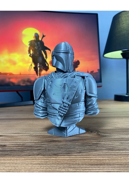 Star Wars Mandalorian Büst Figür 15 cm - Koleksiyon Parçası