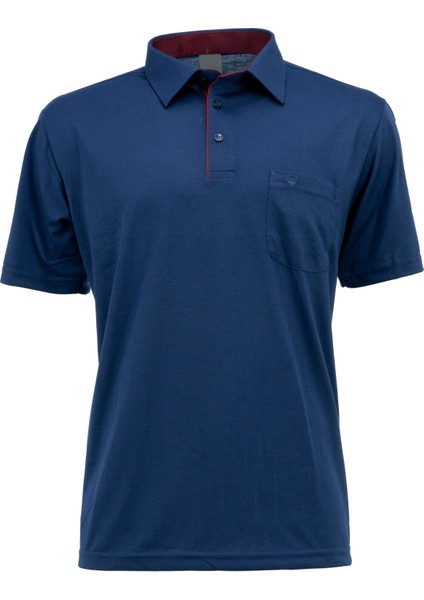 Erkek Gömlek Yaka Cepli Kısa Kollu Normal Kesim Tam Kalıp Premium Pamuklu Kumaş T-Shirt fiyatları