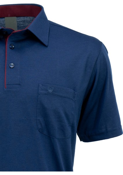 Erkek Gömlek Yaka Cepli Kısa Kollu Normal Kesim Tam Kalıp Premium Pamuklu Kumaş T-Shirt modelleri