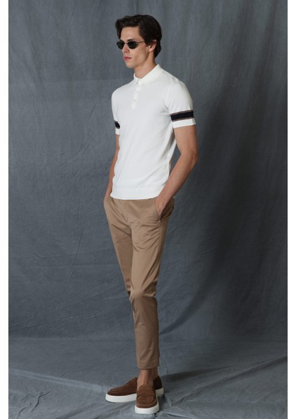 Alvı Smart Erkek Chino Pantolon Slim Fit Toprak