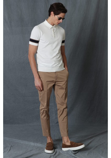 Alvı Smart Erkek Chino Pantolon Slim Fit Toprak