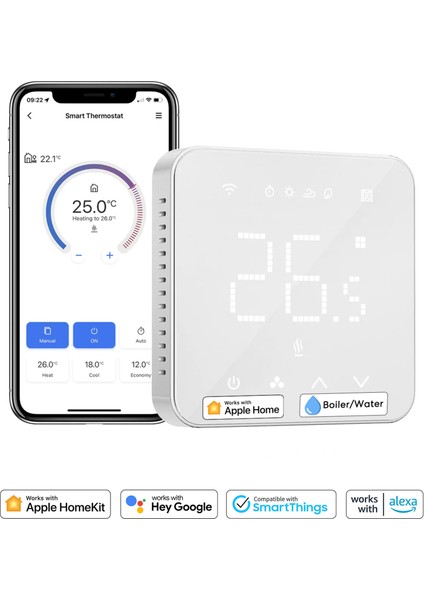 Wi-Fi Uzaktan Kontrollü Akıllı kombi Bağlantılı Termostat