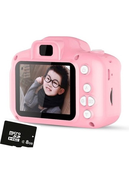 Store Mini Eğitici Çocuk Dijital Fotoğraf Makinesi Oyun+Video+Fotoğraf Çekimi 8GB SD KART HEDYELİ