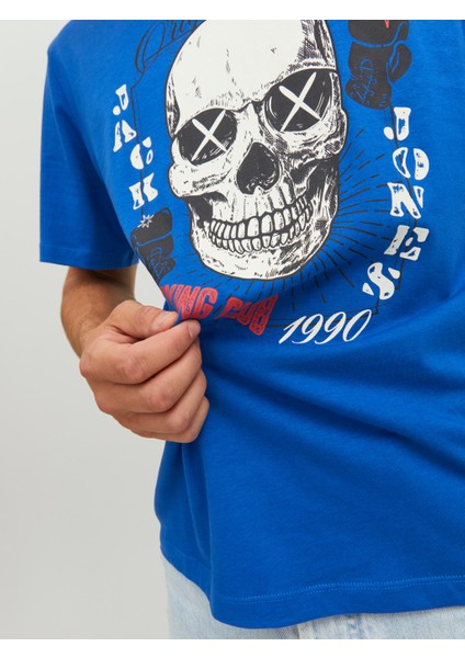 Jorroxbury Tee Ss Crew Neck Sn Mavi Erkek T-Shirt 12227779-Nauti