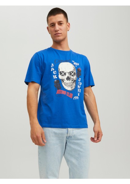 Jorroxbury Tee Ss Crew Neck Sn Mavi Erkek T-Shirt 12227779-Nauti fiyatları