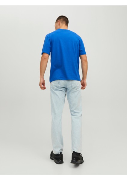 Jorroxbury Tee Ss Crew Neck Sn Mavi Erkek T-Shirt 12227779-Nauti modelleri