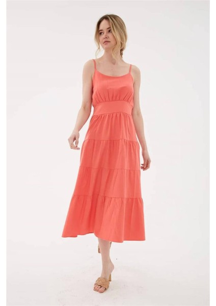 23Y0321K1 Fashion Friends Kadın Elbise Coral