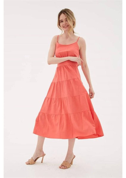 23Y0321K1 Fashion Friends Kadın Elbise Coral