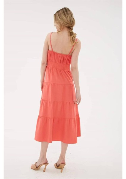 23Y0321K1 Fashion Friends Kadın Elbise Coral