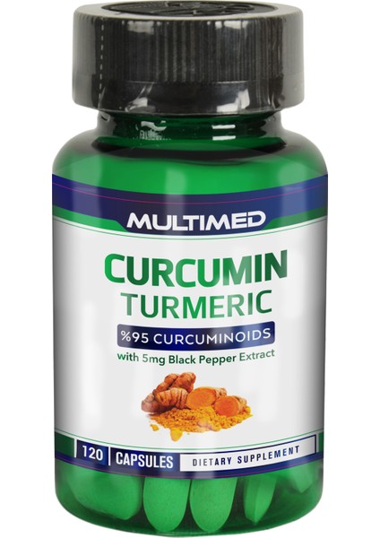 Zerdeçal Ekstartı Curcumin Turmeric 120 Sert Kapsül