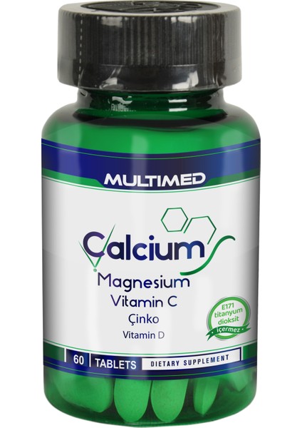 Kalsiyum Magnezyum Vitamin C Çinko Vitamin D 60 Tablet