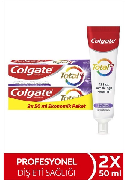 Total Profesyonel Diş Eti Sağlığı Diş Macunu 50 ml  X2 Adet