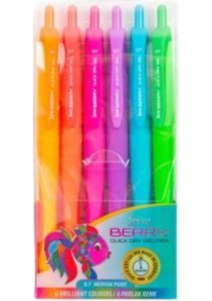 Berry Jel Kalem 07MM Karma Blıster 6'lı