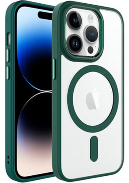 Apple iPhone 14 Pro Max Uyumlu Soft Akrilik Magsafe Seri Arka Koruma Kılıf