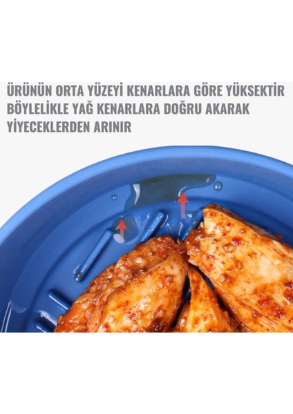 Air Fryer Silikon Pişirme Kabı Yemek ve Kek Kalıbı Xiaomi 3,5L ve Philips 4,1L Uyumlu Özel Tasarım