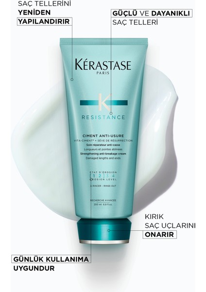 Resistance Ciment Anti-Usure Onarıcı Saç Kremi 200 ml