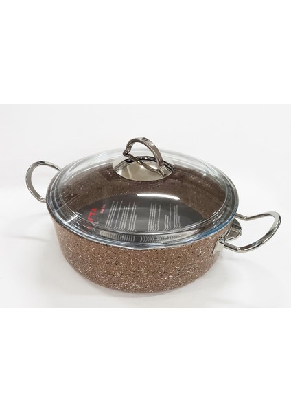 Silver Granit Basık Tencere 26CM 4lt Khv