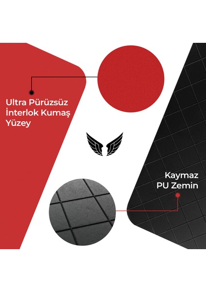 Kırmızı Gaming Oyuncu Mouse Pad 70x30 Cm Large - Büyük Uzun Boy Mousepad Klavye Fare Altlığı MP03