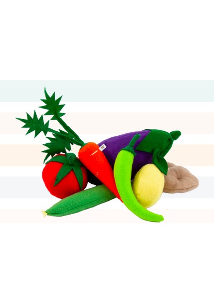 Keçe Oyuncak - Mini Sebze Oyun Seti - Felt Toys - %100 El Yapımı