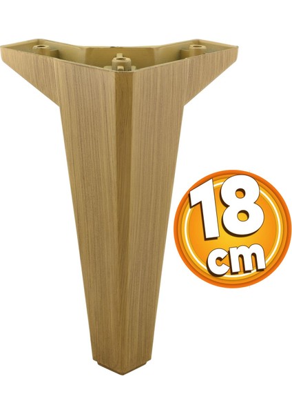 Sedir Mobilya Kanepe Sehpa Tv Ünitesi Konsol Koltuk Ayağı Ahşap Desenli Açık Ceviz Renk 18 Cm Ayakları