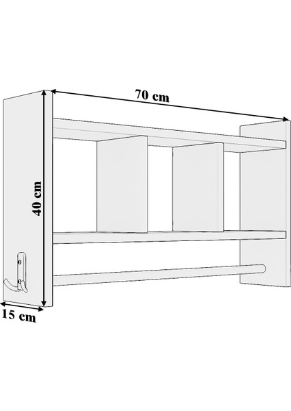 Mutfak Rafı Çok Amaçlı Duvar Rafı Mdf fırsatları