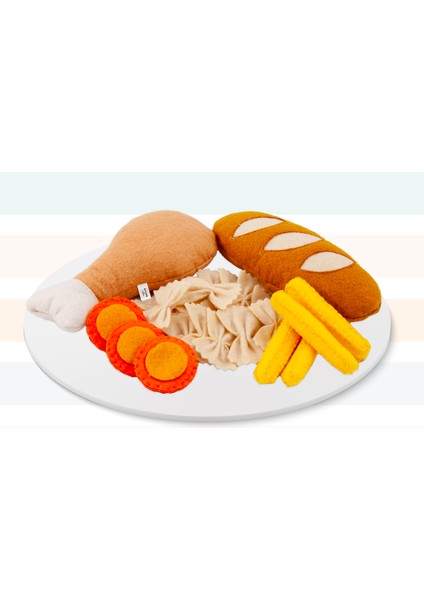 Keçe Oyuncak - Tavuk Yemek Oyun Seti - Felt Toys - %100 El Yapımı