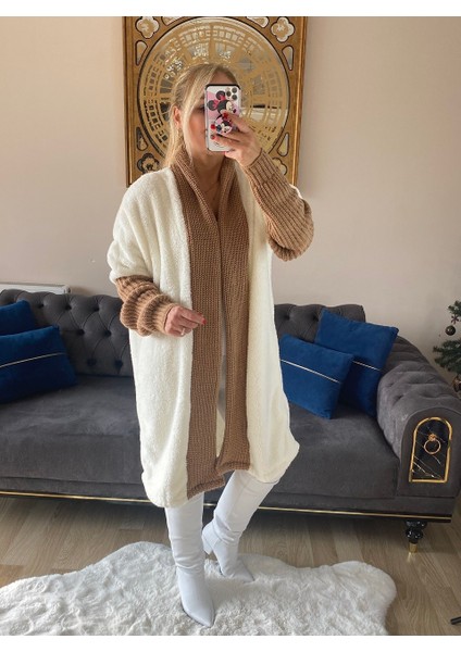 410403 Pofidik Detaylı Hırka Ekru