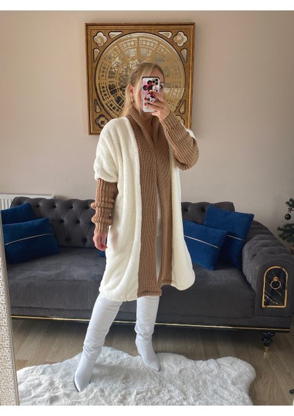 410403 Pofidik Detaylı Hırka Ekru