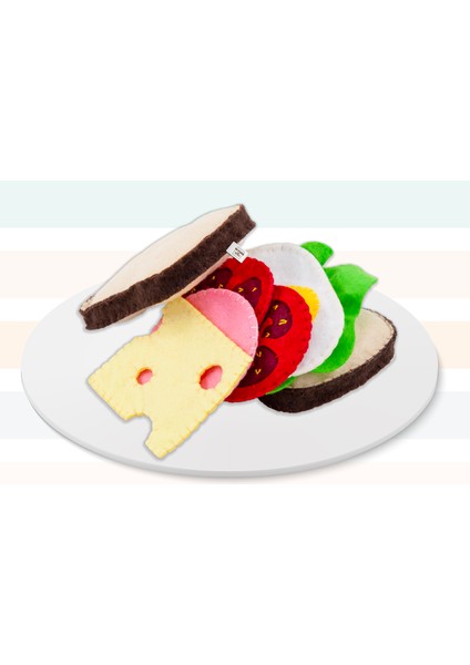 Keçe Oyuncak - Sandviç Oyun Seti - Felt Toys - %100 El Yapımı