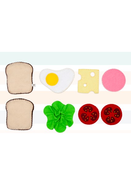 Keçe Oyuncak - Sandviç Oyun Seti - Felt Toys - %100 El Yapımı