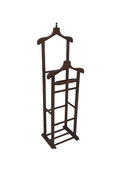 Dilsiz Uşak Çift Tepeli Havluluk Model Parlak Ceviz Askılık Kayın Torna Iskelet Havluluk El Yapım