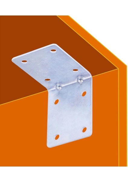Mobilya Dolap Köşe Bağlantı Sabitleme L Demir Gönye 50X50X40 mm (10 Adet)