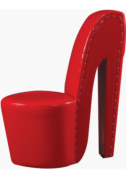 Puf Çizme Topuklu Ayakkabı Model Kırmızı Rugan Kırmızı Suni Deri Kayın Ağacı Iskelet El Yapım