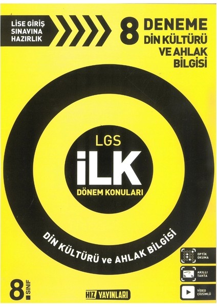 Hız Yayınları LGS Ilk Dönem Din Kültürü 8 Deneme Sınavı