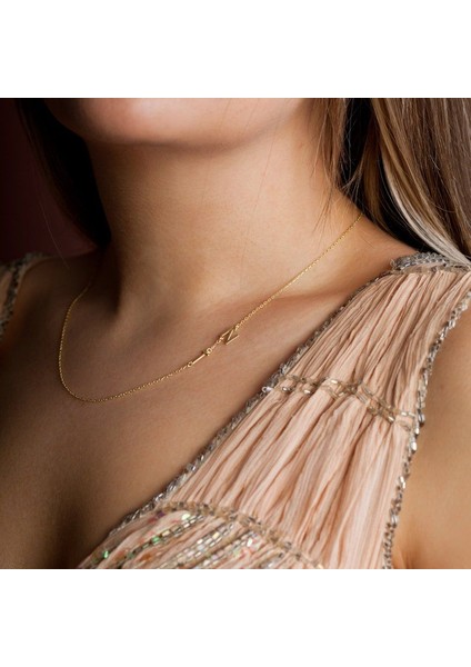 925 Ayar Gümüş Yan Çift Harf Kolye fiyatları