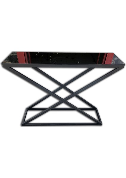 Dresuar x Profil Model Temper Cam Ayna Metal Çelik Nikelaj Ayak Siyah Fırın Statik Boya El Yapım