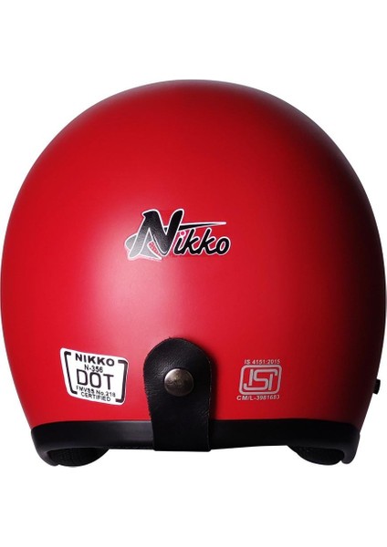 N-356 Mat Kırmızı Yarım Kask modelleri