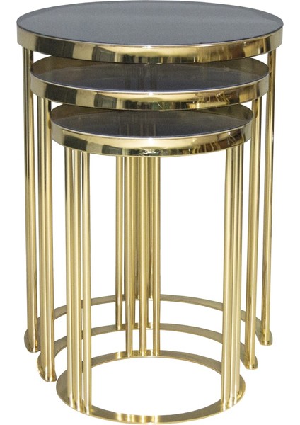 Brc C Zigon Model Düz Siyah Temper Cam Metal Transmisyon Çelik Gold Kaplama El Yapımı