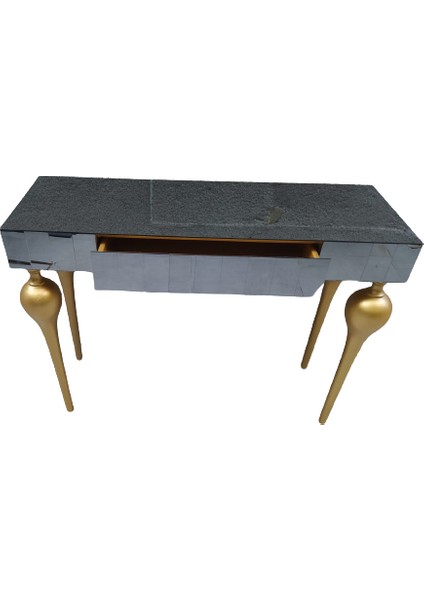 Dresuar Tombul Model Ahşap Kayın Torna Parlak Gold Renk Ayak Siyah Füme Ayna Kutuda Sevk El Yapım fırsatları