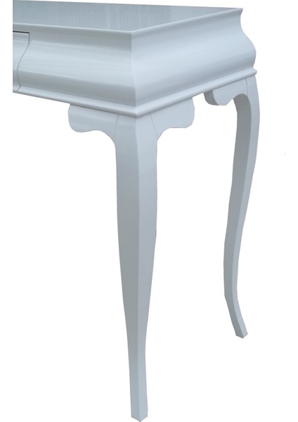 Dresuar Avangart Aslan Model Dik Bombe Ahşap Kayın Torna Ayak Parlak Lake Beyaz Boya Çekmece fırsatları