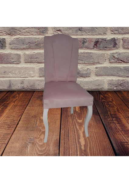Sandalye ST GİYDİRME model Kayın ASLAN Ayak Babyface kumaş Parlak beyaz El Yapım