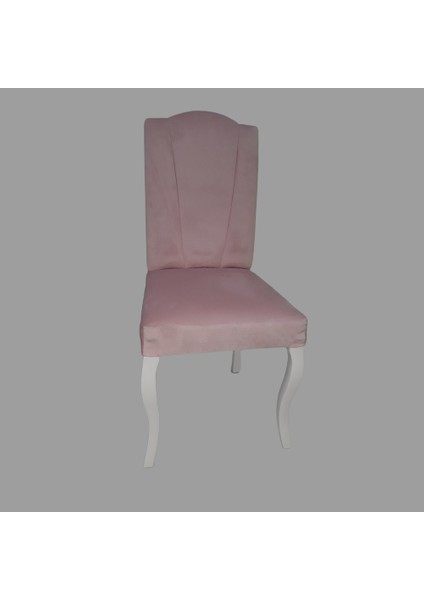 Sandalye ST GİYDİRME model Kayın ASLAN Ayak Babyface kumaş Parlak beyaz El Yapım