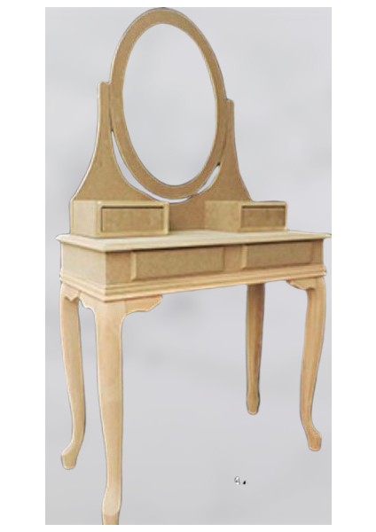 Dresuar Avangart Aslan Model Ahşap Kayın Lükens Aslan Ayak Ham Oval Ayna Kutuda Sevk 4çekmece modelleri