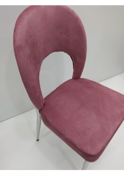 Sandalye ST Ay Model Metal Nikelaj Ayak 4Adet Ortopedik Babyface kumaş El Yapım