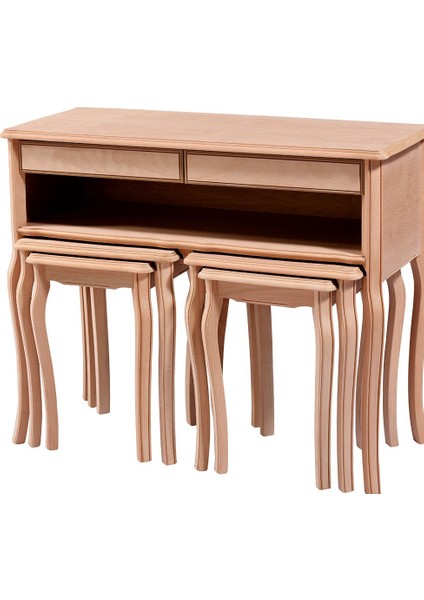 Dresuar-Zigon Model Sehpa Ham Kayın Torna Iskelet Çift Zigon Kutuda Sevk El Yapım modelleri