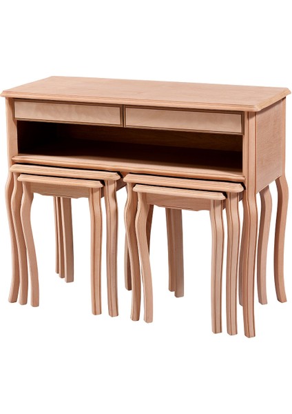 Dresuar-Zigon Model Sehpa Ham Kayın Torna Iskelet Çift Zigon Kutuda Sevk El Yapım fırsatları