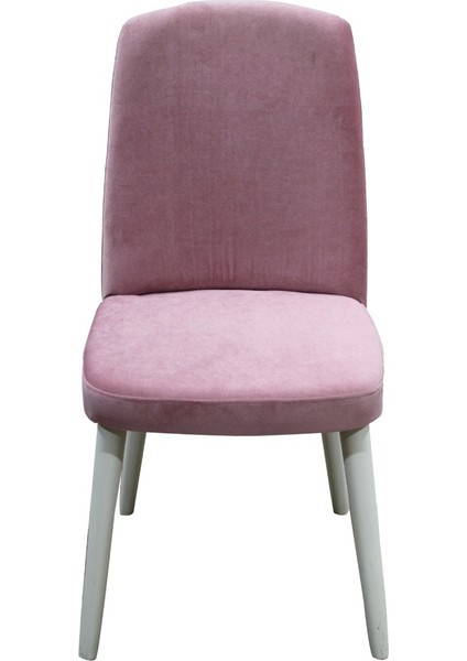 Sandalye ST GİYDİRME model Kayın RETRO Ayak Babyfac Pembe kumaş Parlak beyz papel