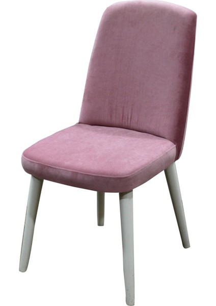 Sandalye ST GİYDİRME model Kayın RETRO Ayak Babyfac Pembe kumaş Parlak beyz papel