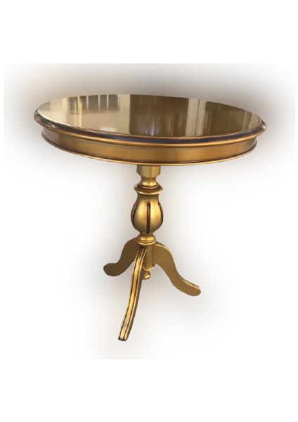 Fiskos Baba Ayak Model Parlak Ihlamur Ağacı Ayak Parlak Gold Mdf Tabla Kutuda Sevk El Yapım