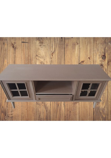 Tv Sehpası Windovs Nakış Model Kayın Torna Torna Retro Ayak Ham Renk 150 cm El Yapım fırsatları